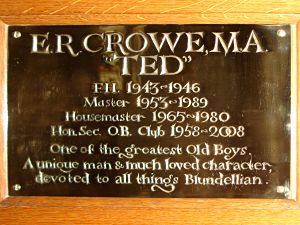 Ted Crowe plaque