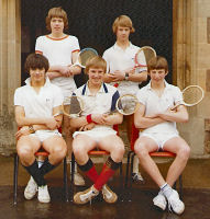 A young Hugh in a Blundell's squash team
