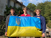 Oscar Prior-Palmer and friends Driving Ukraine