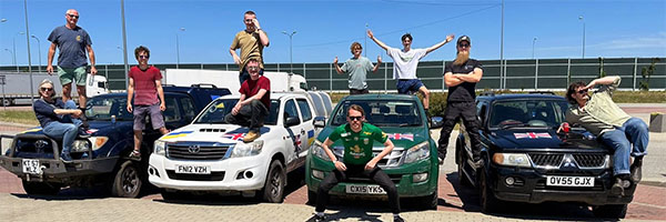 Oscar Prior-Palmer and friends Driving Ukraine