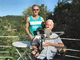 Robert Backus with his father