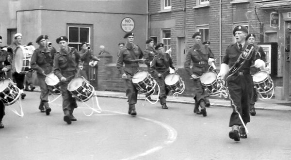 Marching band - Ben is on the bass drum (rear left)