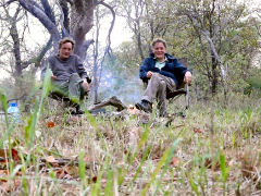 Ian Newton Jones, camping in the bush