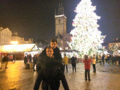 Christmas market in old square