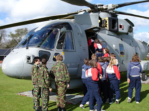 The Merlin helicopter on Big Field, summer 2010