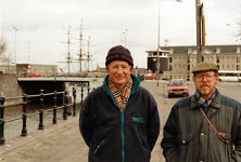 Jeremy Eyre (left) in Amsterdam Harbour